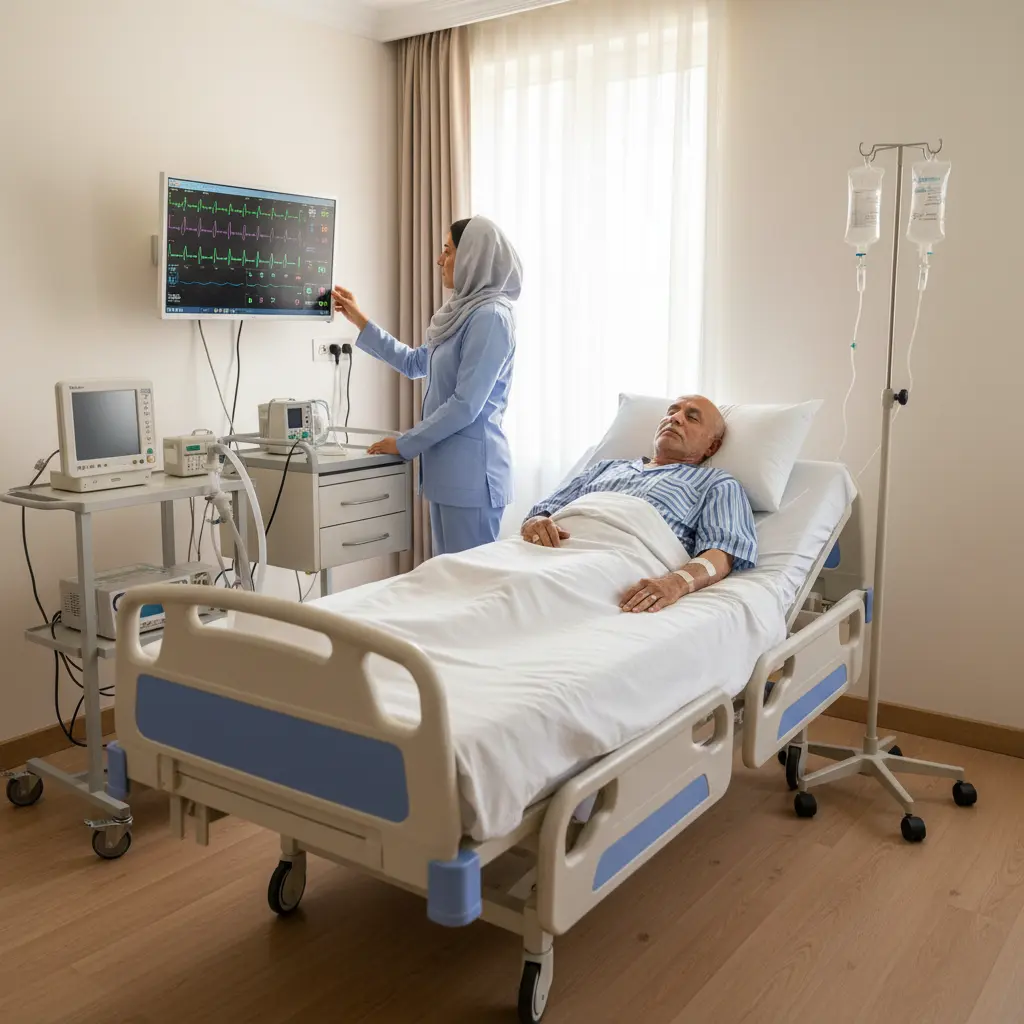 متخصص نوین درمان درحال راهاندازی مانیتورینگ ICU در خیابان بزرگمهر اصفهان