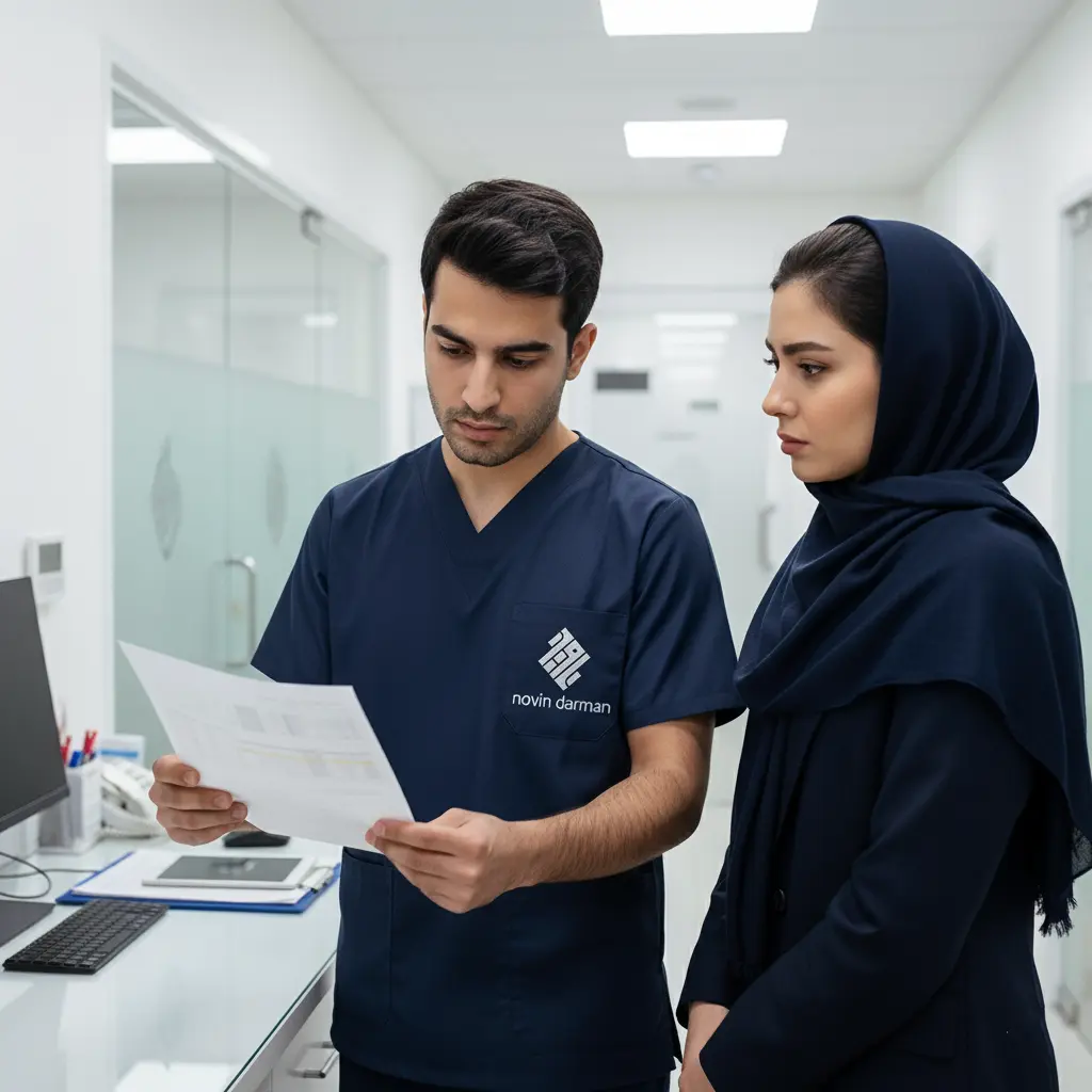 تیم پزشکی نوین درمان در حال برنامه‌ریزی و گفتگو