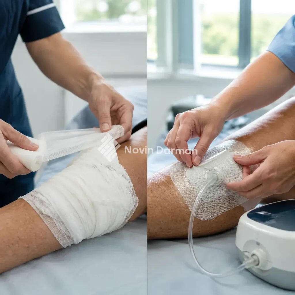 تفاوت پانسمان با وکیوم تراپی زخم